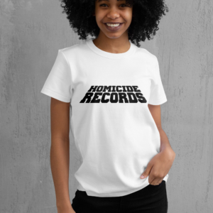 T-shirt femme Homicide Records, collection noire, Le Hardcore Français, black edition