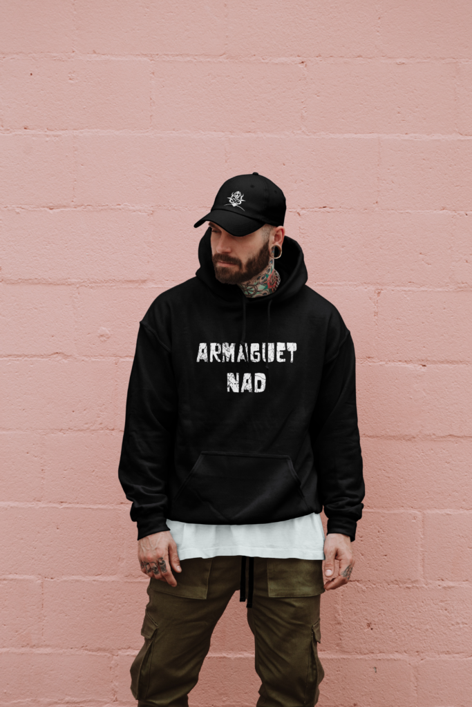 Hoodie Armaguet Nad,, collection blanc, Le Hardcore Français,