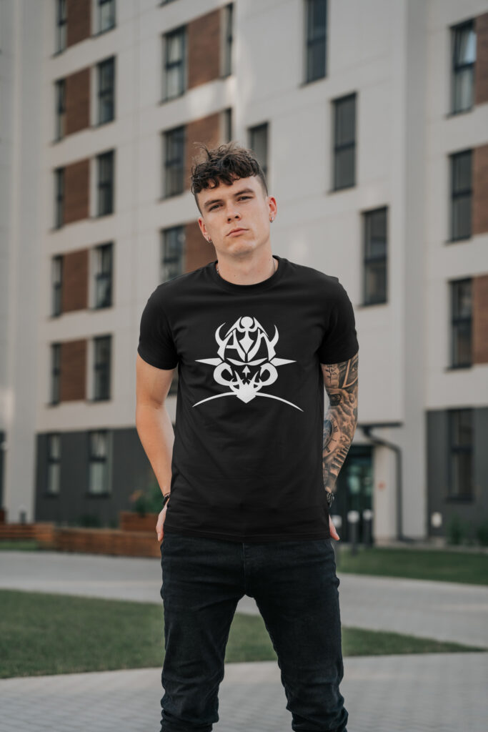 T-shirt homme logo blanc Armaguet Nad, S.O.D.O.M, Le Hardcore Français