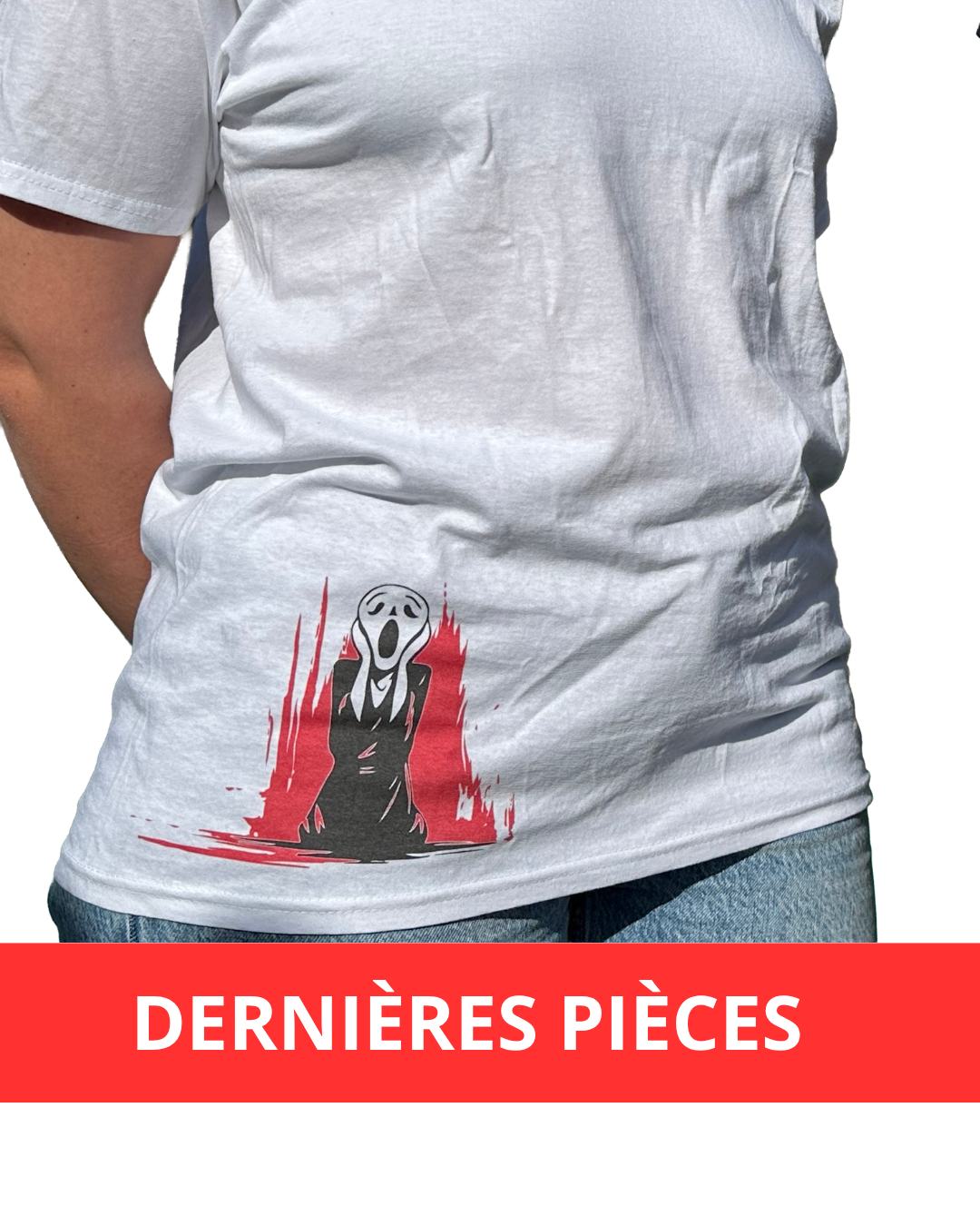 T-shirt unisexe The Scream (blanc)