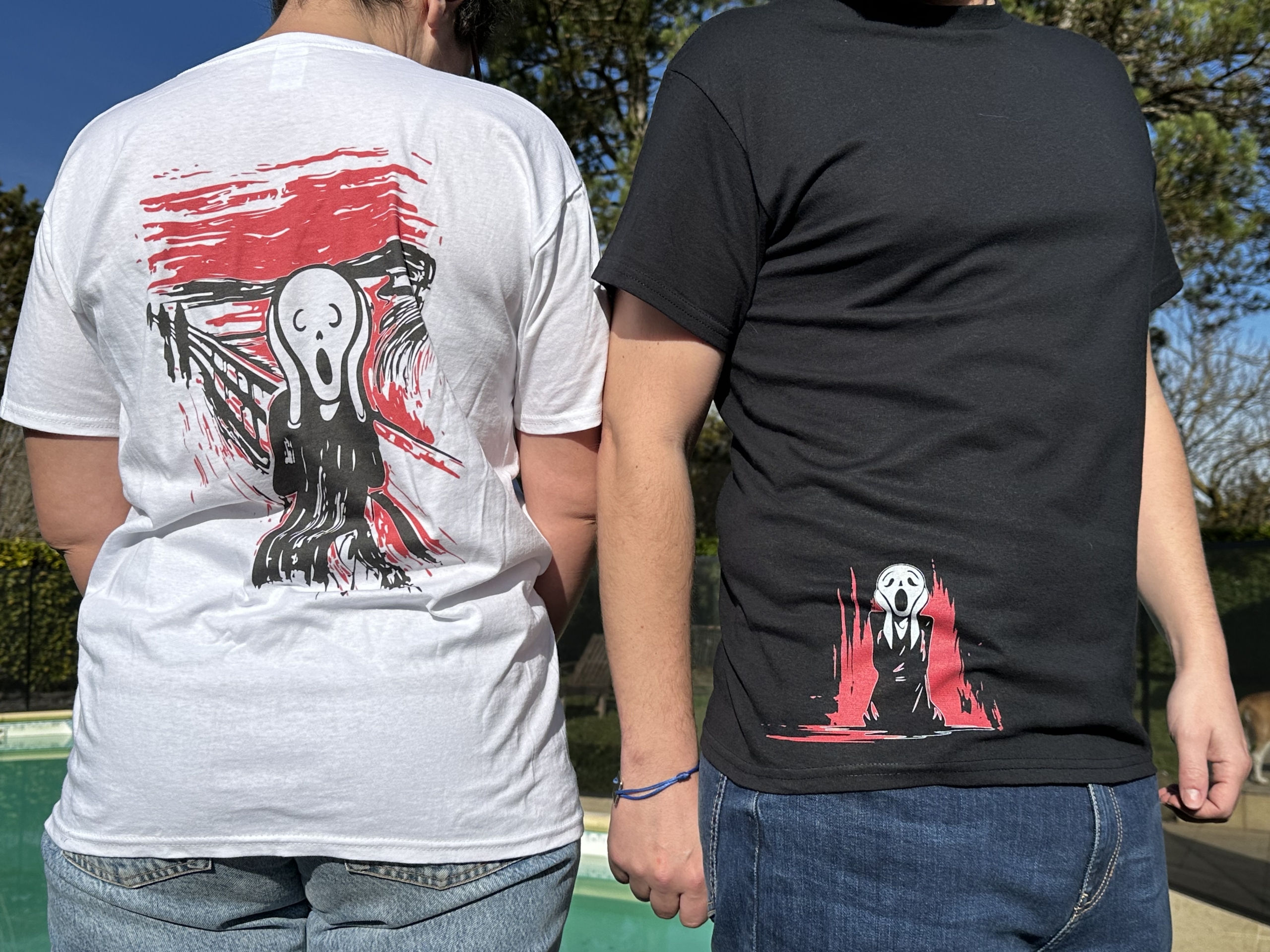 T-shirt unisexe The Scream (blanc) – Image 3