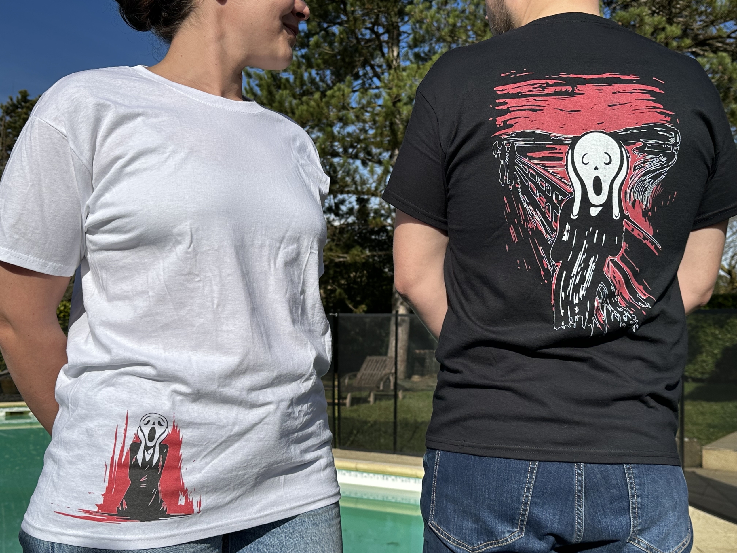 T-shirt unisexe The Scream (blanc) – Image 2
