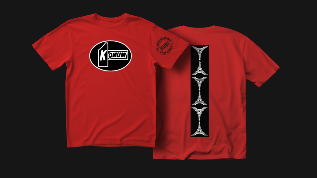 T shirt komum, le hardcore français